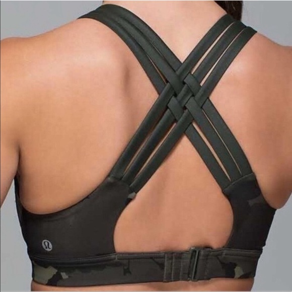 lululemon • palm party gator green black all sport adjustable bra - Picture 2 of 5